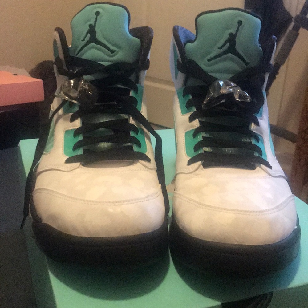 (Reflective) Air Jordan 5  Island Green